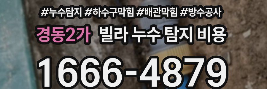 경동2가 빌라 누수 탐지 비용
