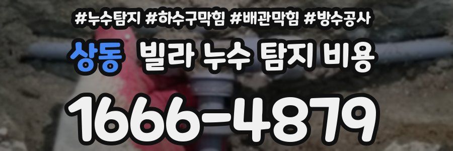 상동 빌라 누수 탐지 비용