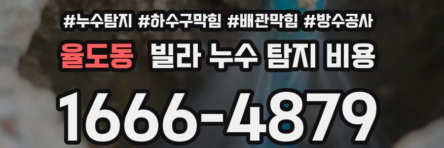 율도동 빌라 누수 탐지 비용