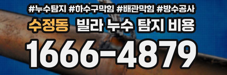 수정동 빌라 누수 탐지 비용