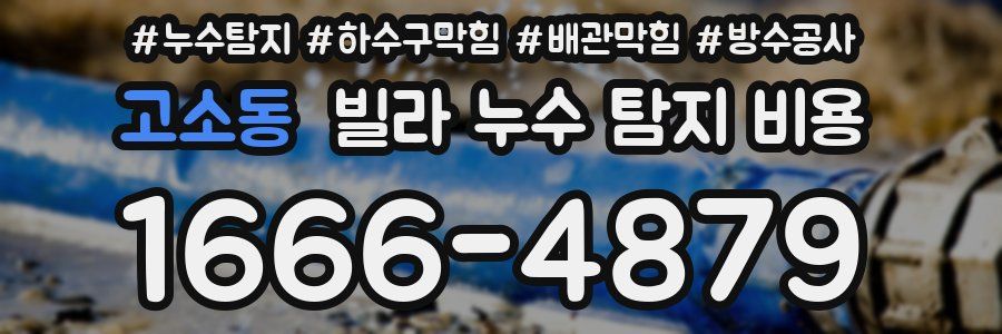 고소동 빌라 누수 탐지 비용
