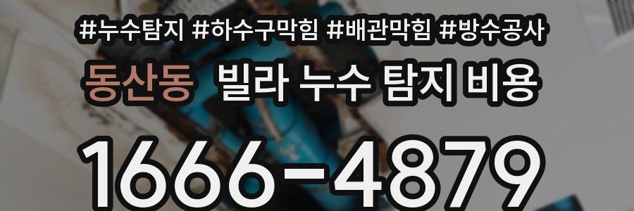 동산동 빌라 누수 탐지 비용