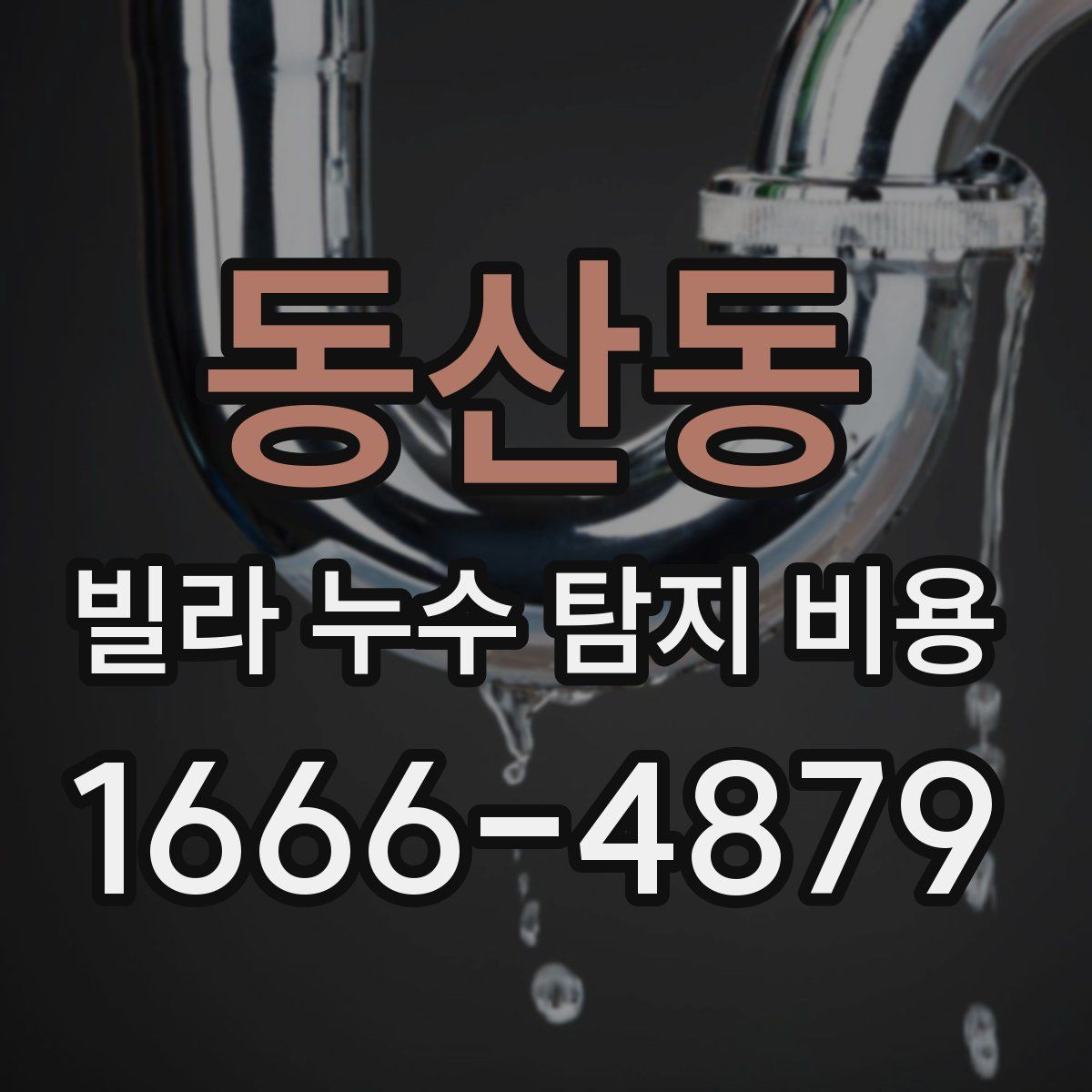 동산동 빌라 누수 탐지 비용