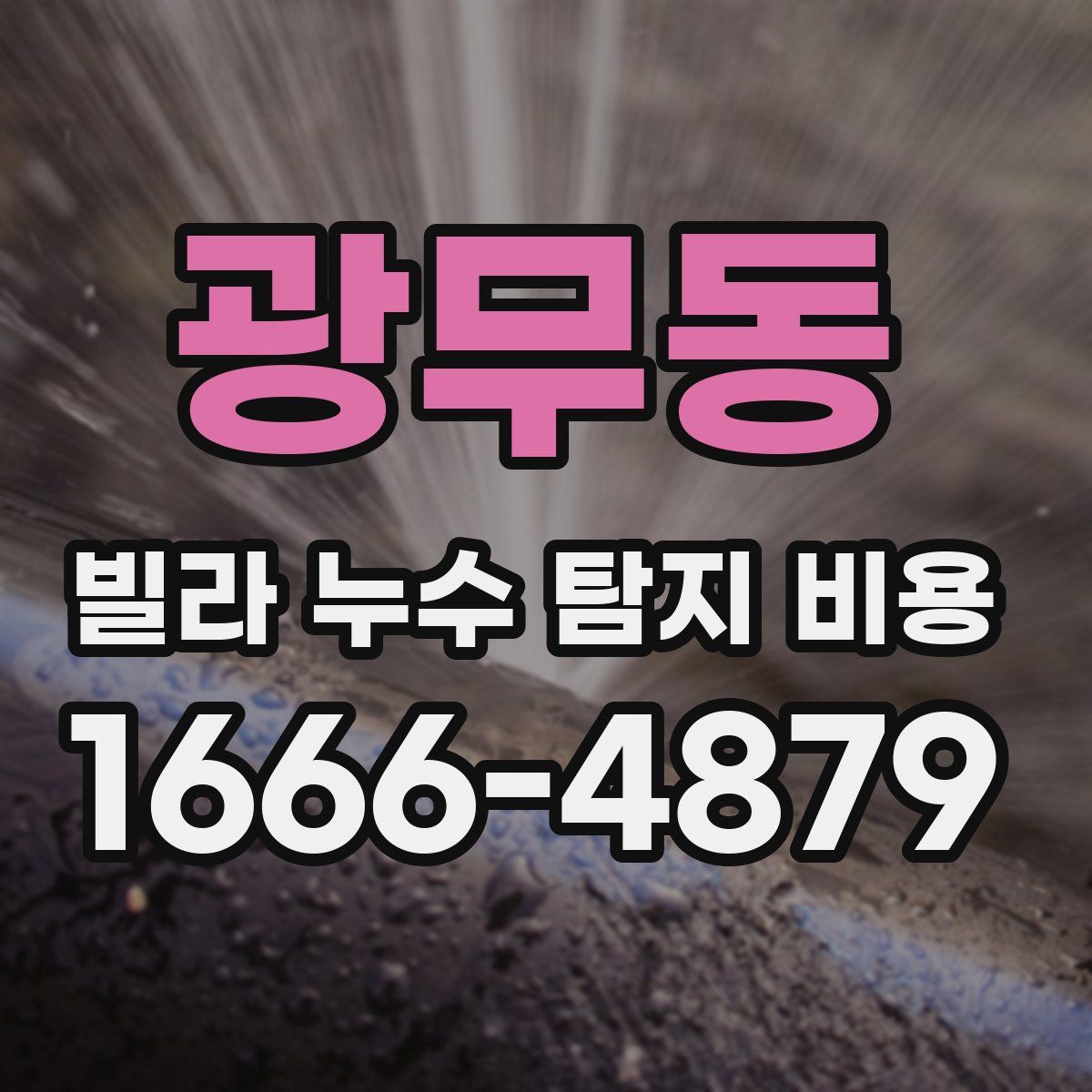 광무동 빌라 누수 탐지 비용