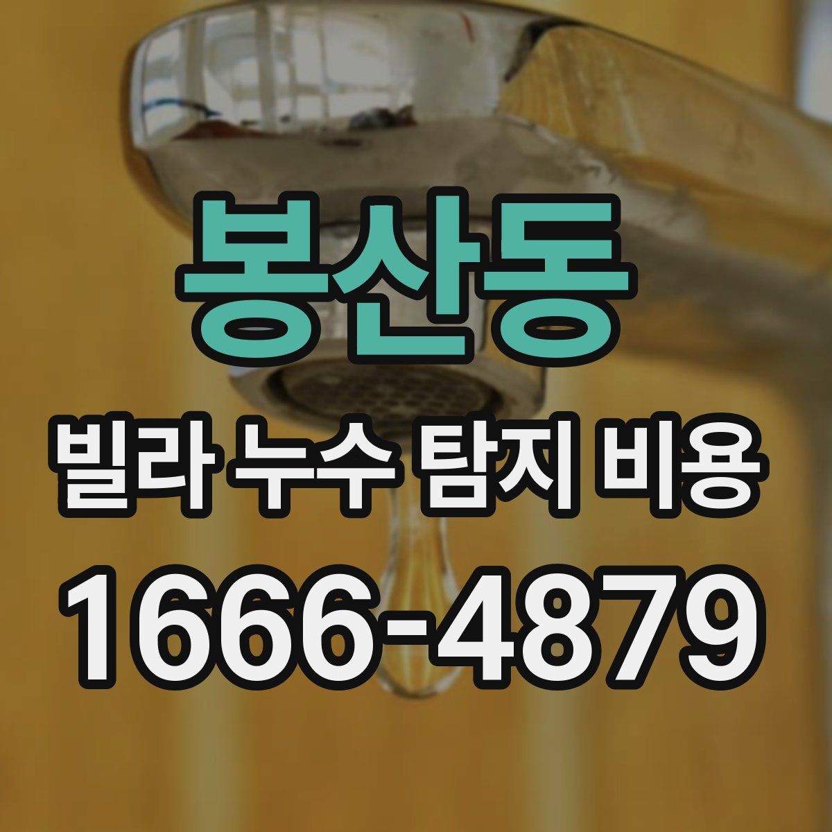 봉산동 빌라 누수 탐지 비용