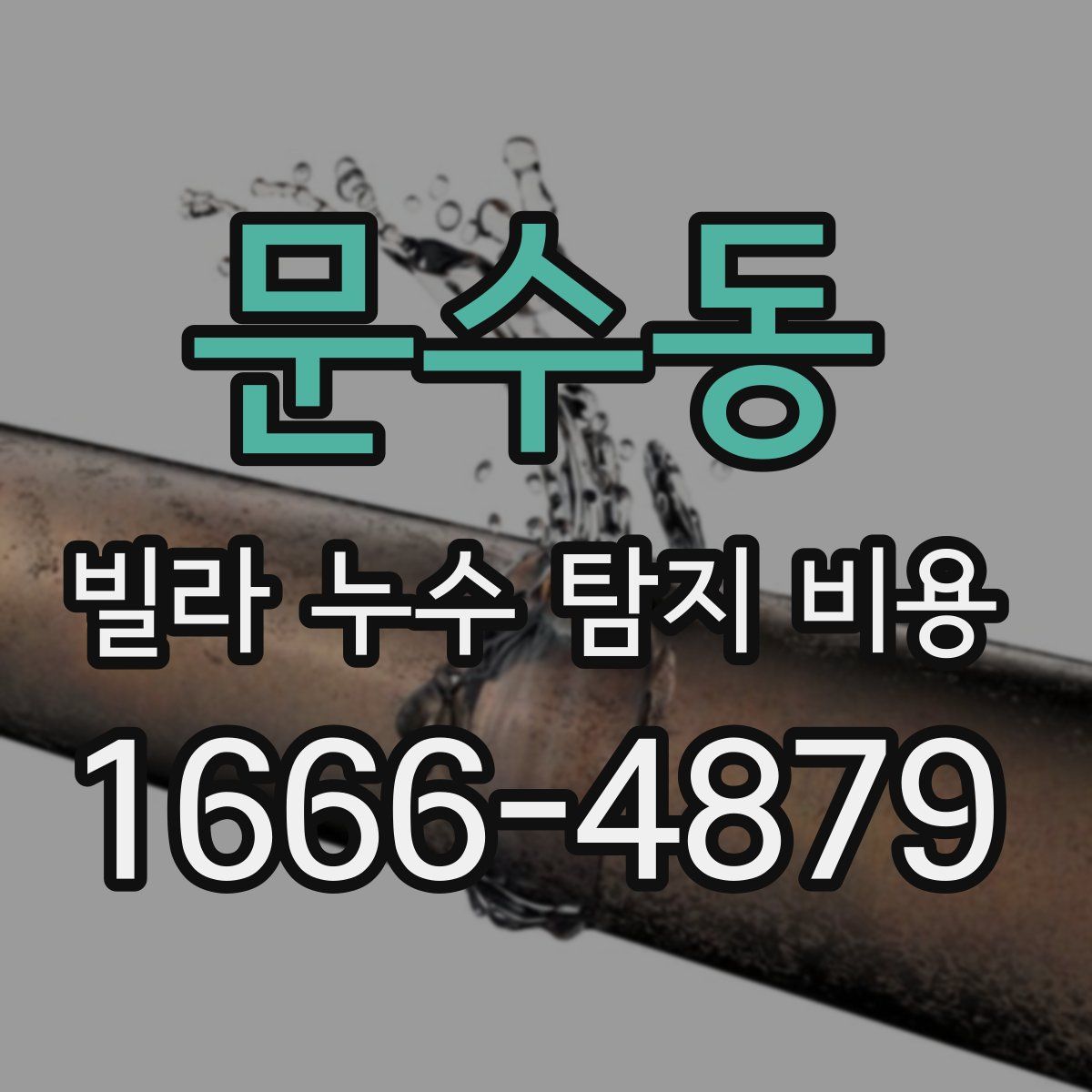문수동 빌라 누수 탐지 비용