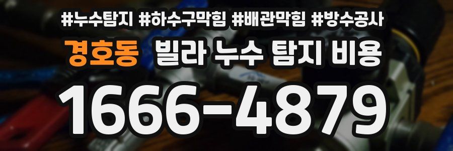 경호동 빌라 누수 탐지 비용