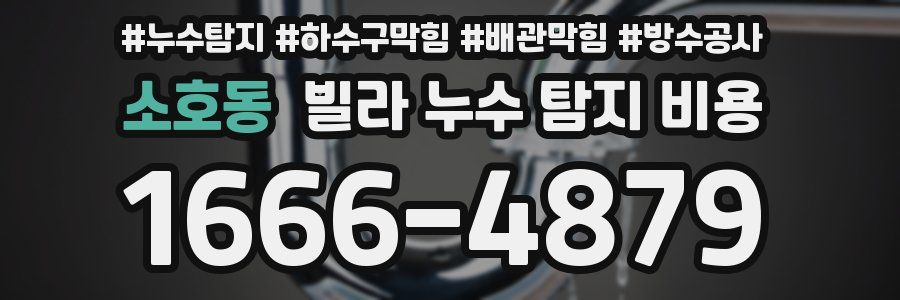 소호동 빌라 누수 탐지 비용