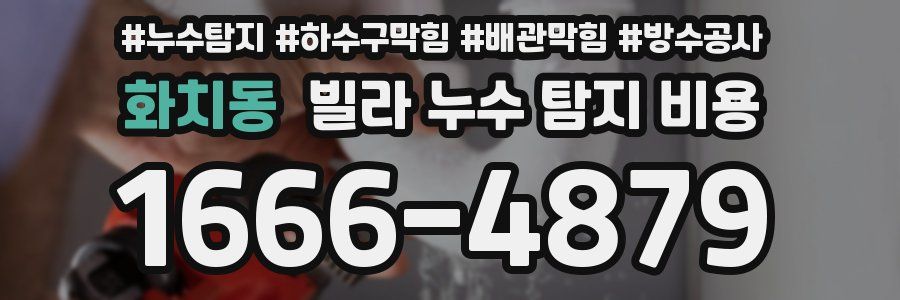 화치동 빌라 누수 탐지 비용