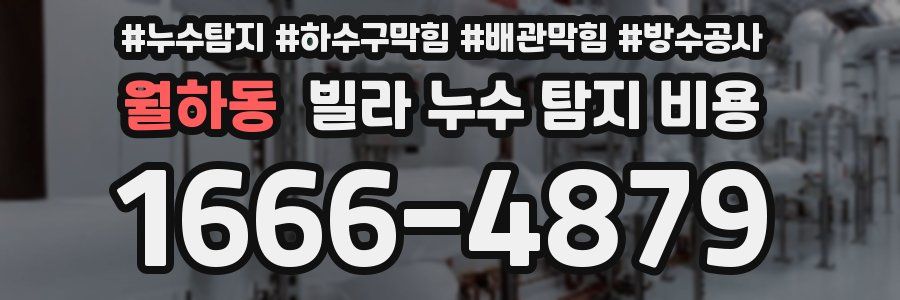월하동 빌라 누수 탐지 비용
