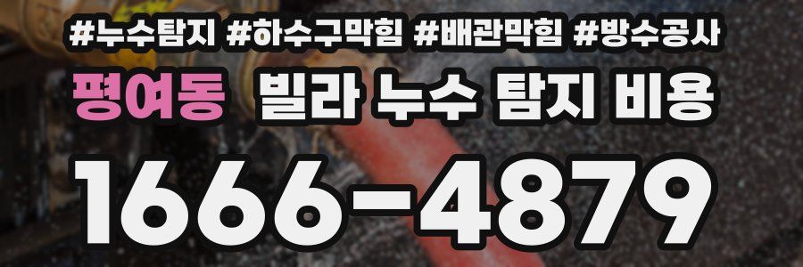 평여동 빌라 누수 탐지 비용