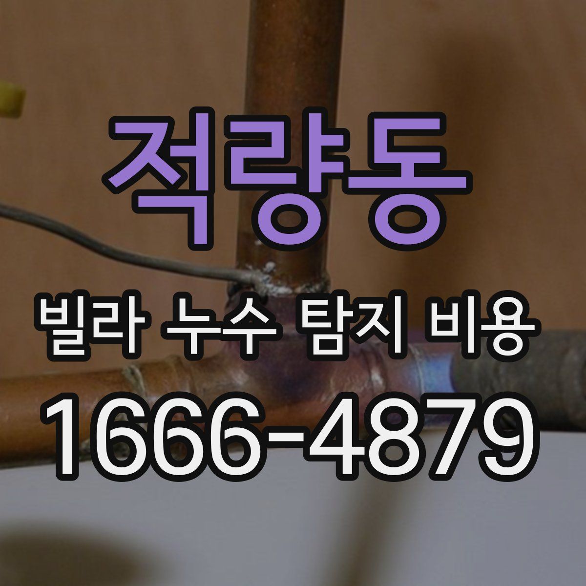 적량동 빌라 누수 탐지 비용
