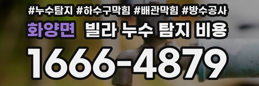 화양면 빌라 누수 탐지 비용