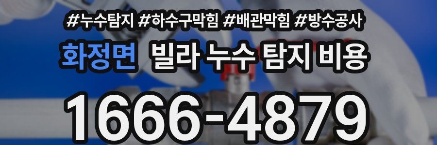 화정면 빌라 누수 탐지 비용