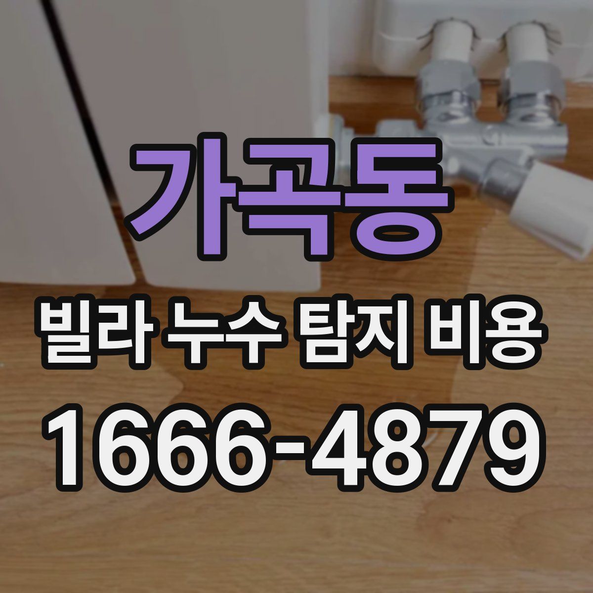 가곡동 빌라 누수 탐지 비용