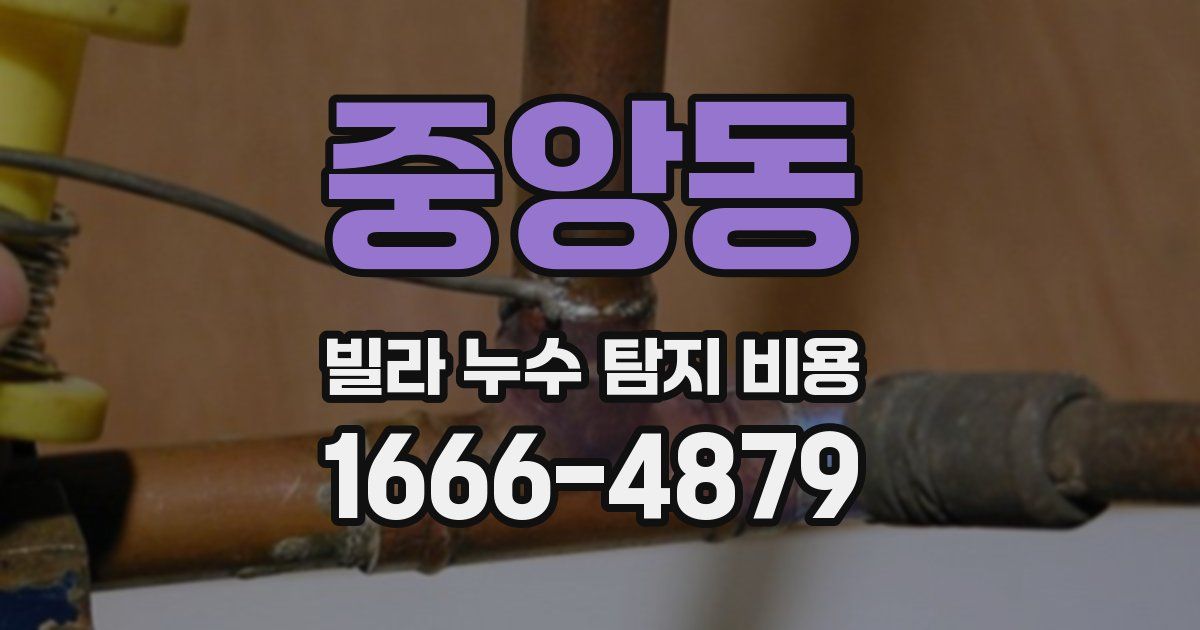 중앙동 빌라 누수 탐지 비용