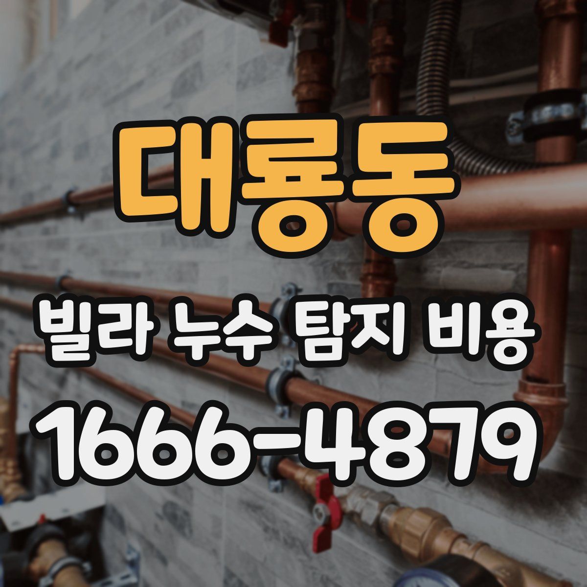대룡동 빌라 누수 탐지 비용