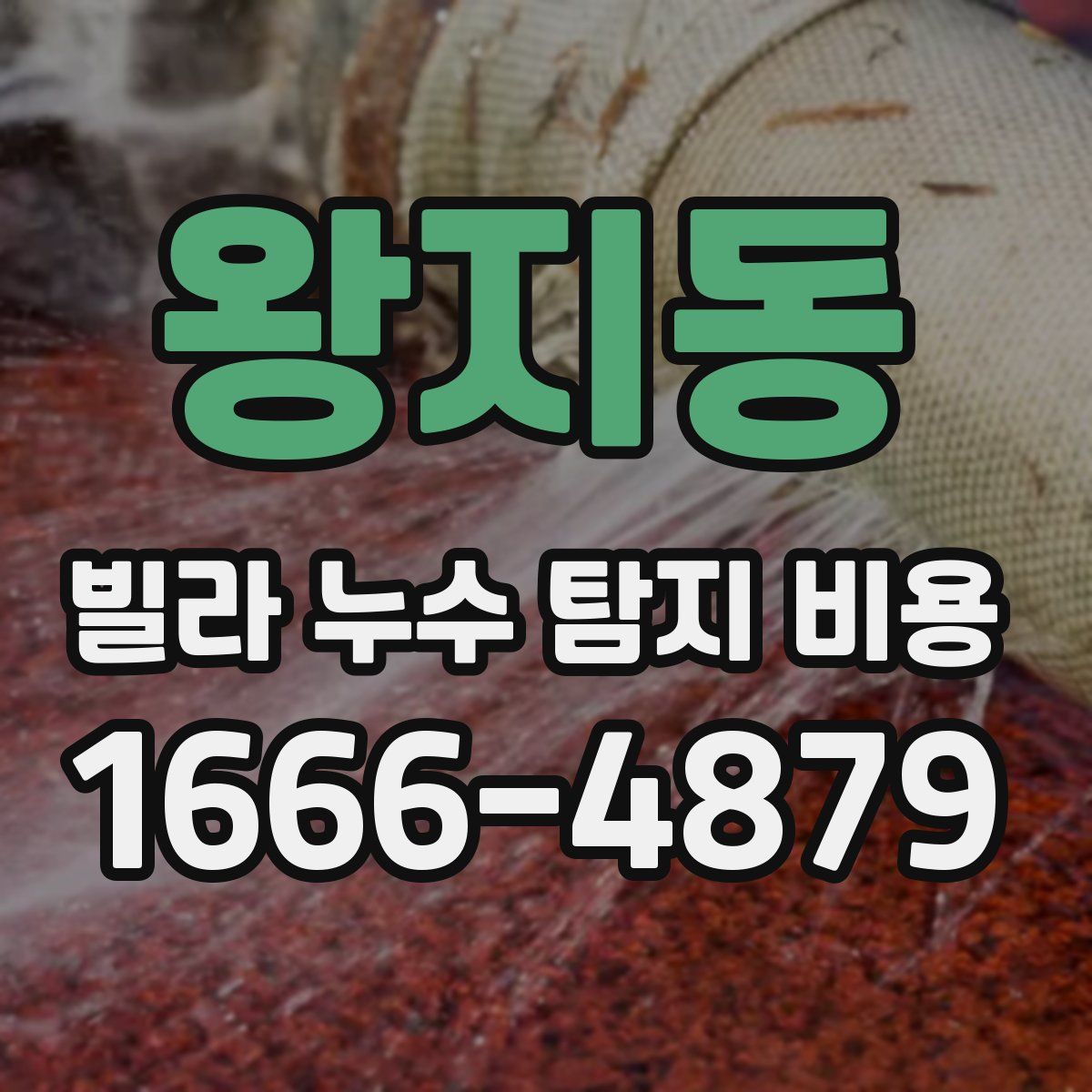 왕지동 빌라 누수 탐지 비용