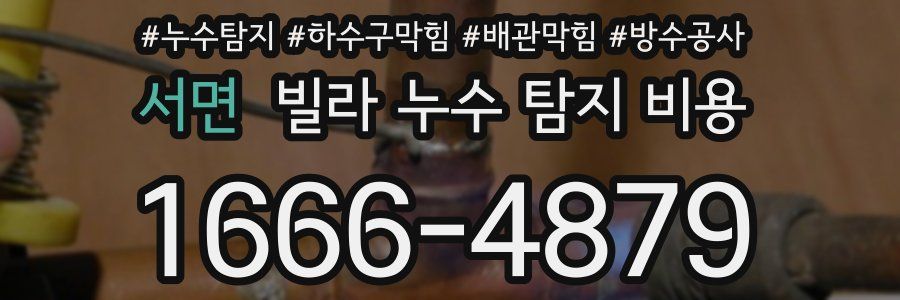 서면 빌라 누수 탐지 비용