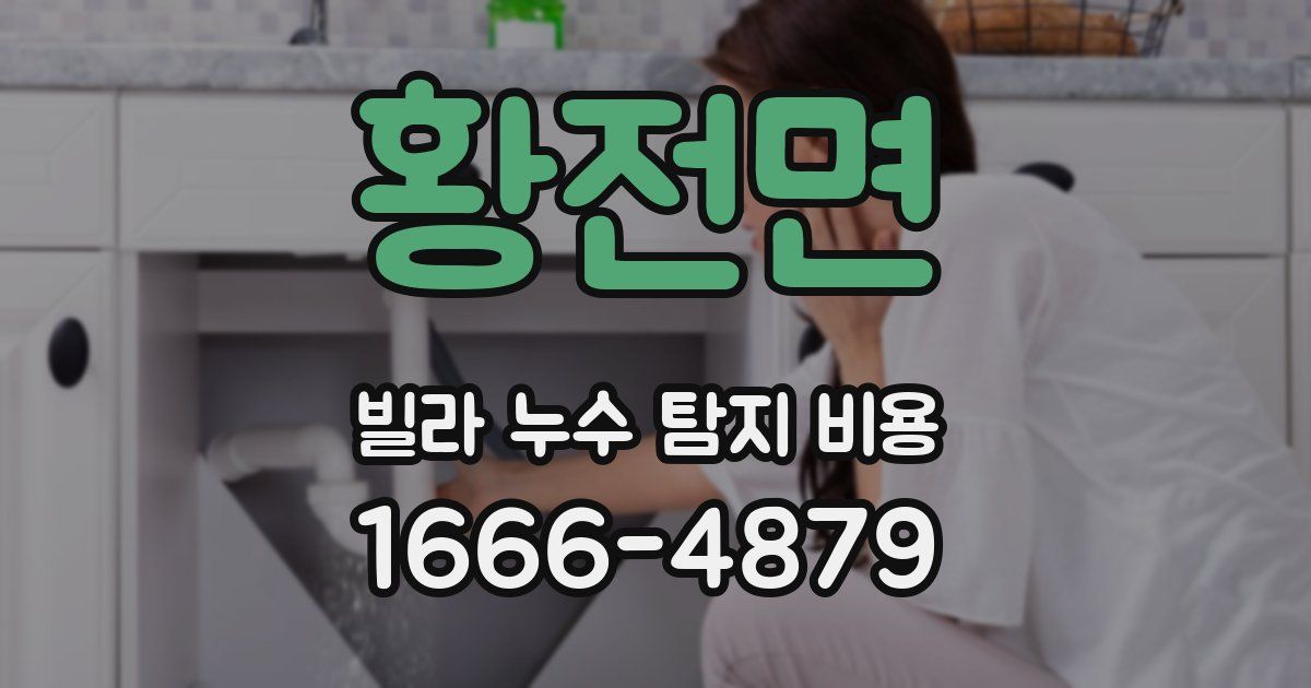 황전면 빌라 누수 탐지 비용