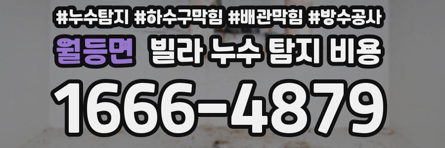 월등면 빌라 누수 탐지 비용