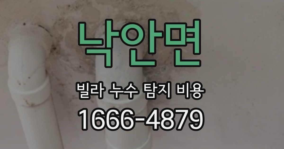 낙안면 빌라 누수 탐지 비용