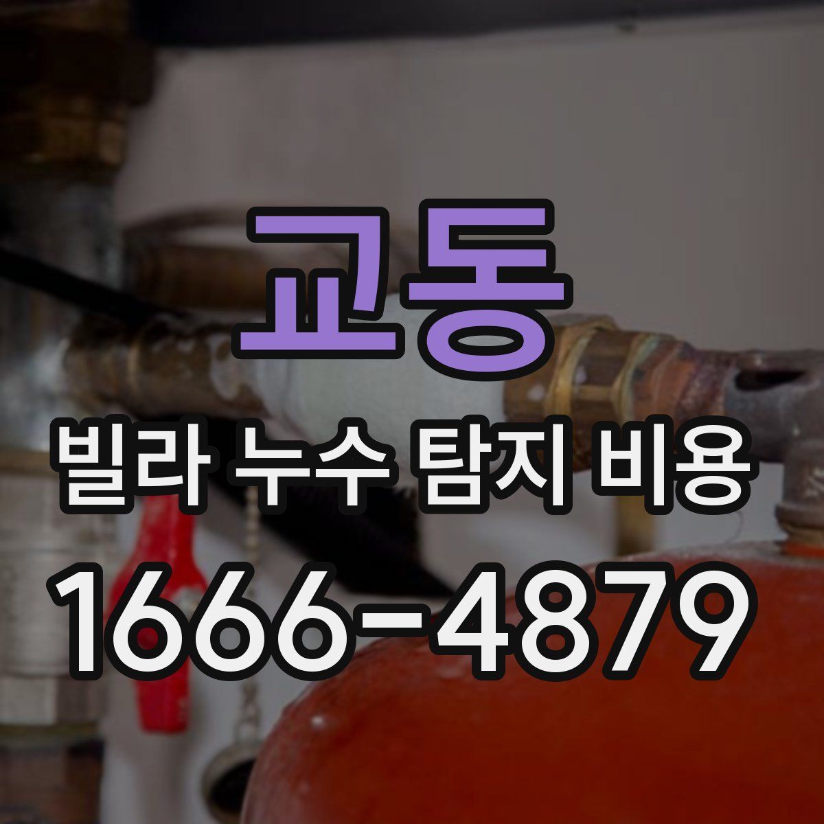 교동 빌라 누수 탐지 비용