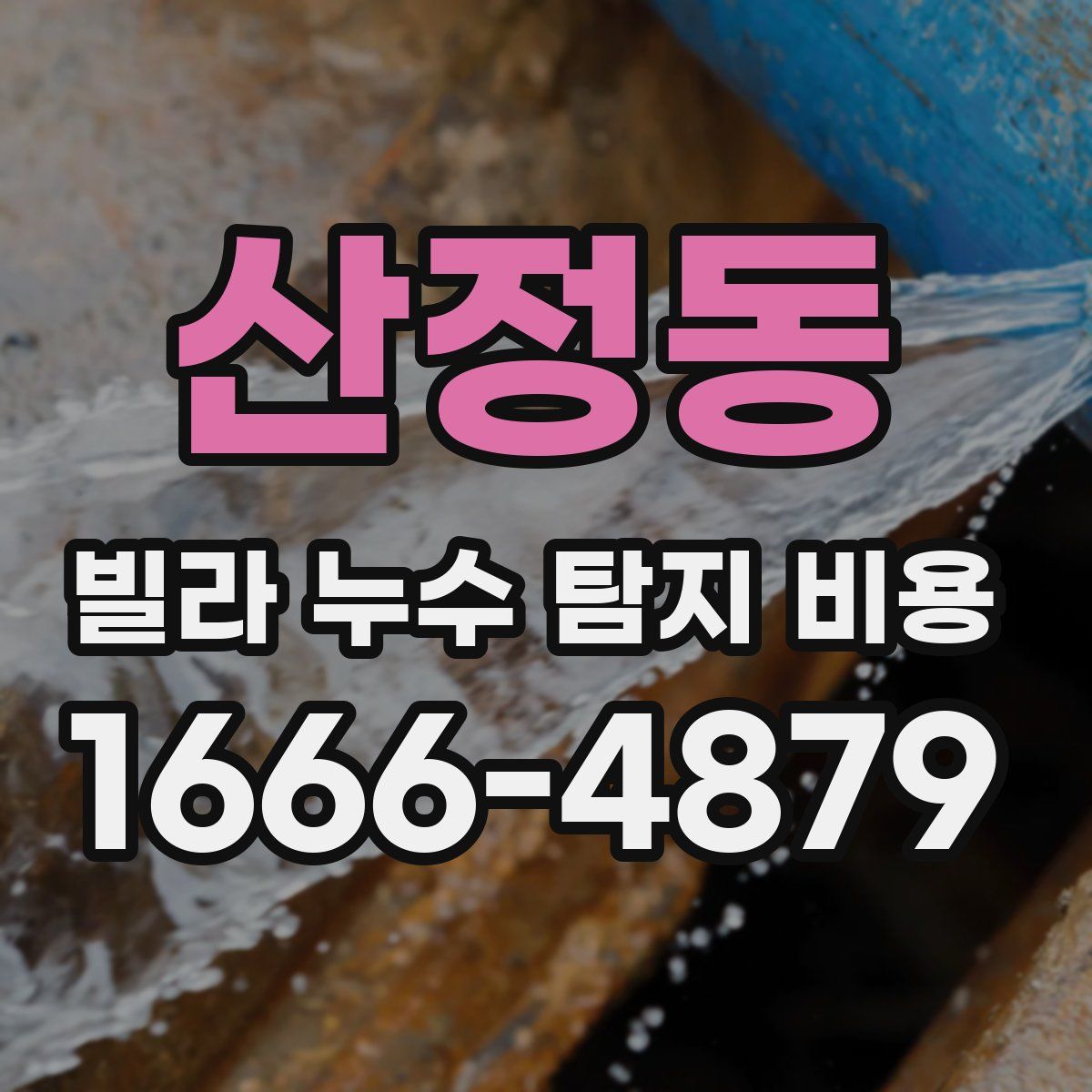 산정동 빌라 누수 탐지 비용