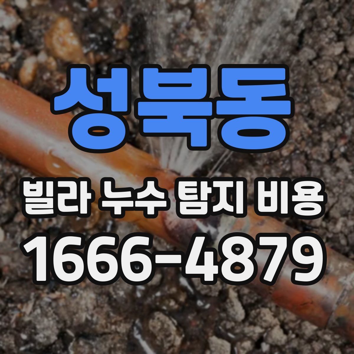 성북동 빌라 누수 탐지 비용