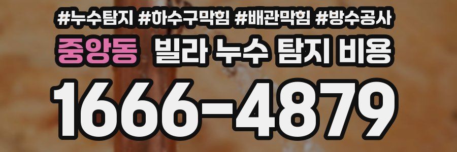 중앙동 빌라 누수 탐지 비용