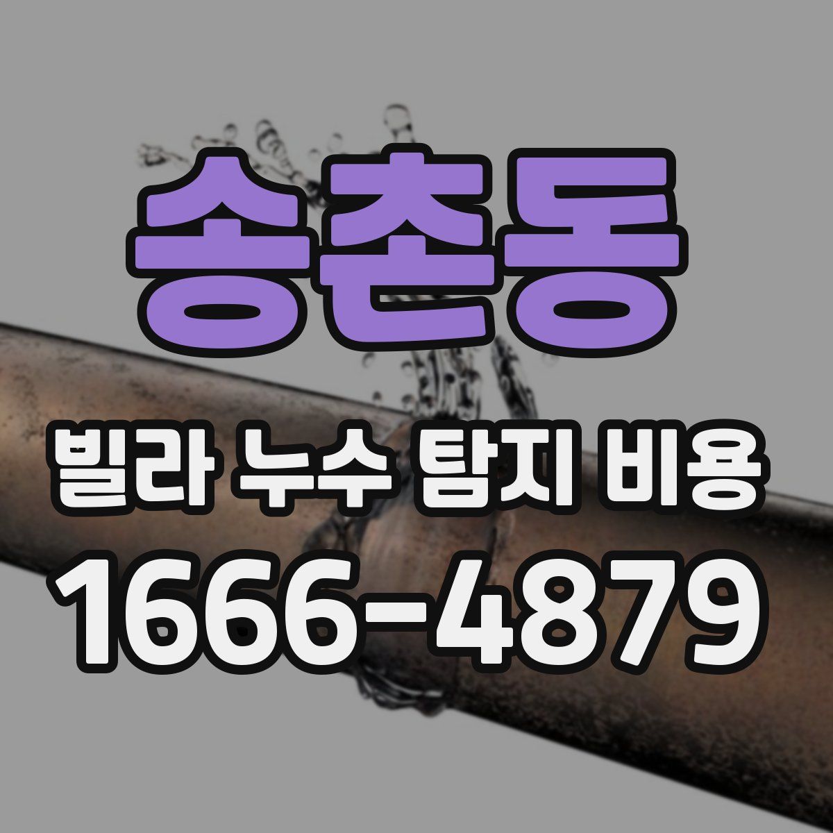 송촌동 빌라 누수 탐지 비용
