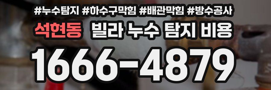석현동 빌라 누수 탐지 비용