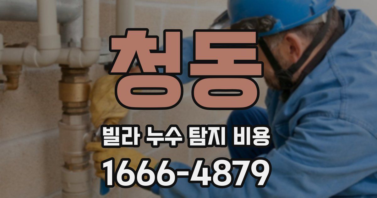 청동 빌라 누수 탐지 비용