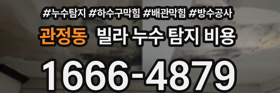 관정동 빌라 누수 탐지 비용