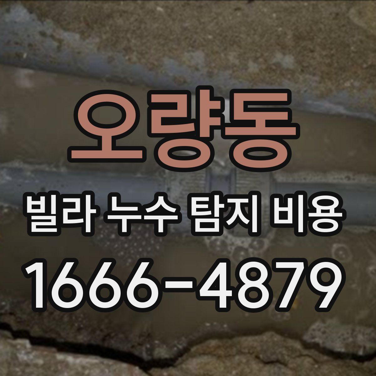 오량동 빌라 누수 탐지 비용
