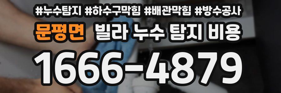 문평면 빌라 누수 탐지 비용