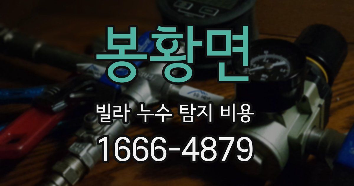 봉황면 빌라 누수 탐지 비용