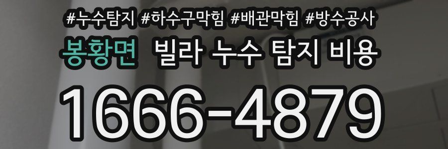 봉황면 빌라 누수 탐지 비용