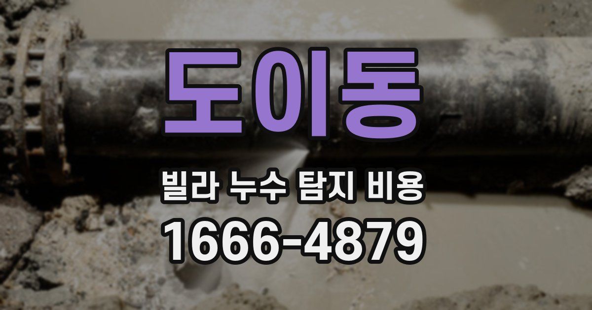 도이동 빌라 누수 탐지 비용