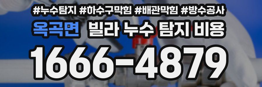 옥곡면 빌라 누수 탐지 비용