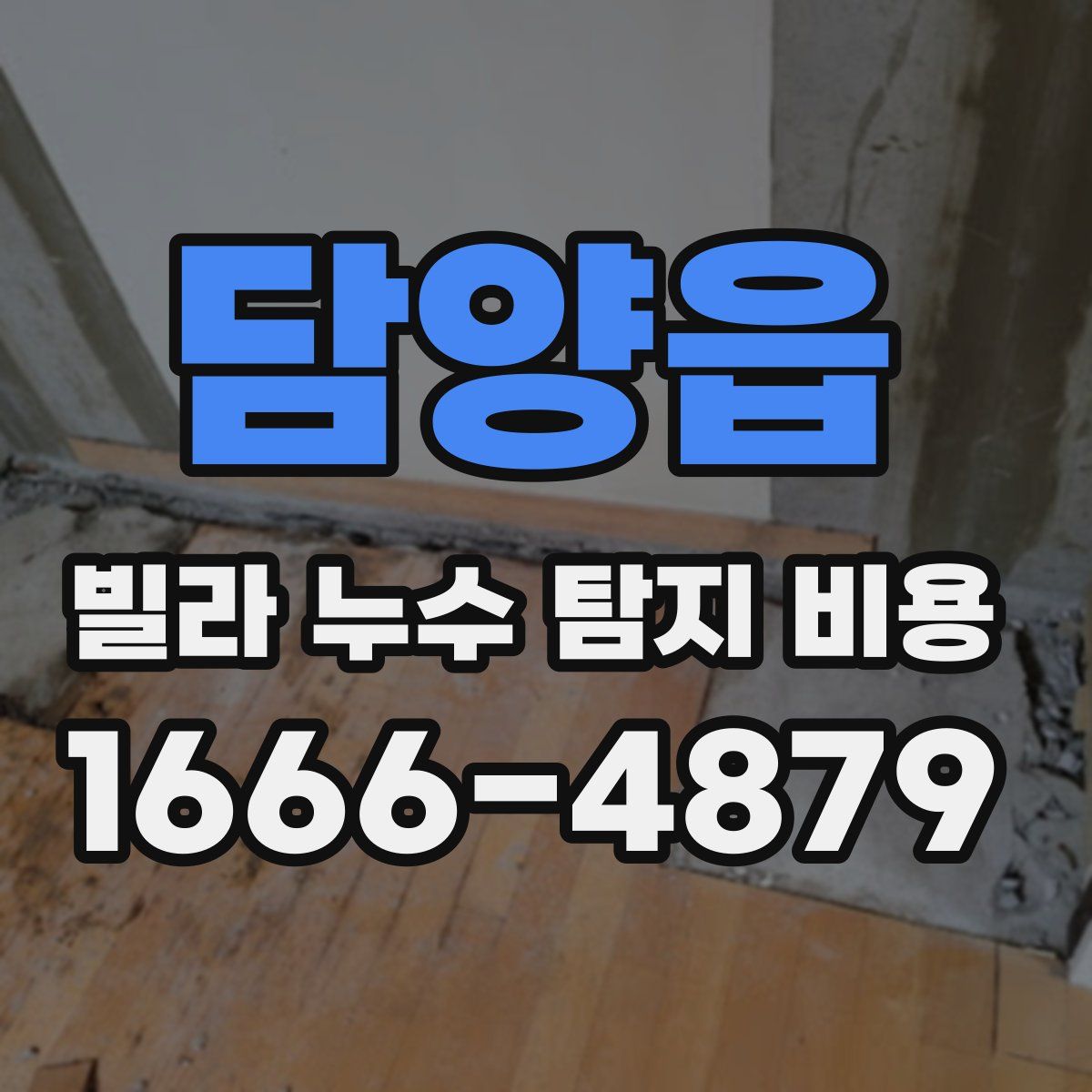 담양읍 빌라 누수 탐지 비용