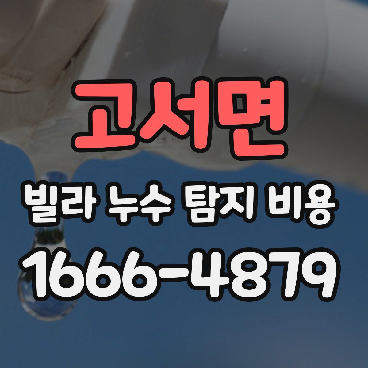 고서면 빌라 누수 탐지 비용