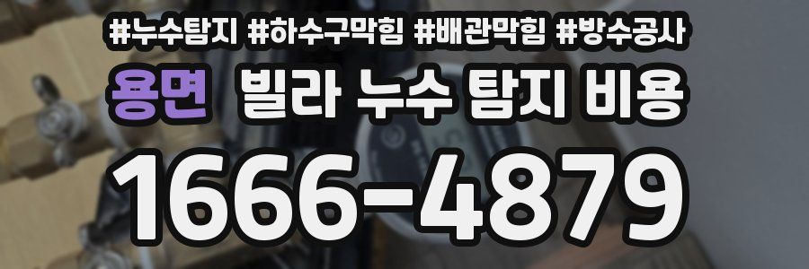 용면 빌라 누수 탐지 비용