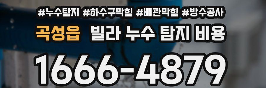 곡성읍 빌라 누수 탐지 비용