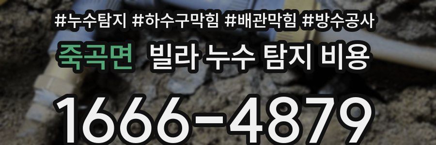 죽곡면 빌라 누수 탐지 비용