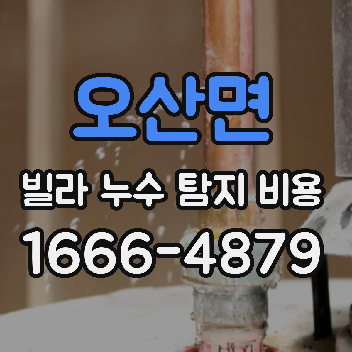 오산면 빌라 누수 탐지 비용