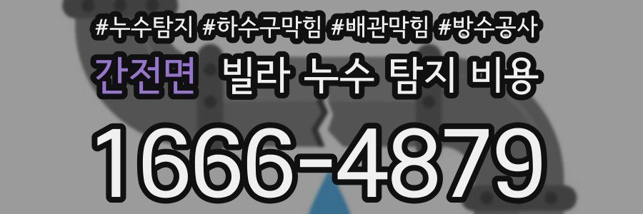간전면 빌라 누수 탐지 비용