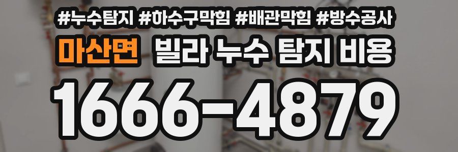 마산면 빌라 누수 탐지 비용