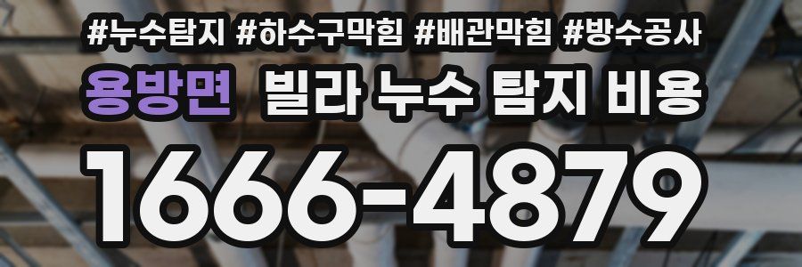 용방면 빌라 누수 탐지 비용