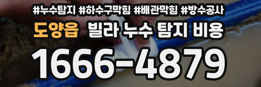 도양읍 빌라 누수 탐지 비용